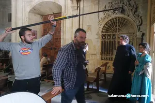 Rodaje de la película 'Pobre y a pie' en Salamanca