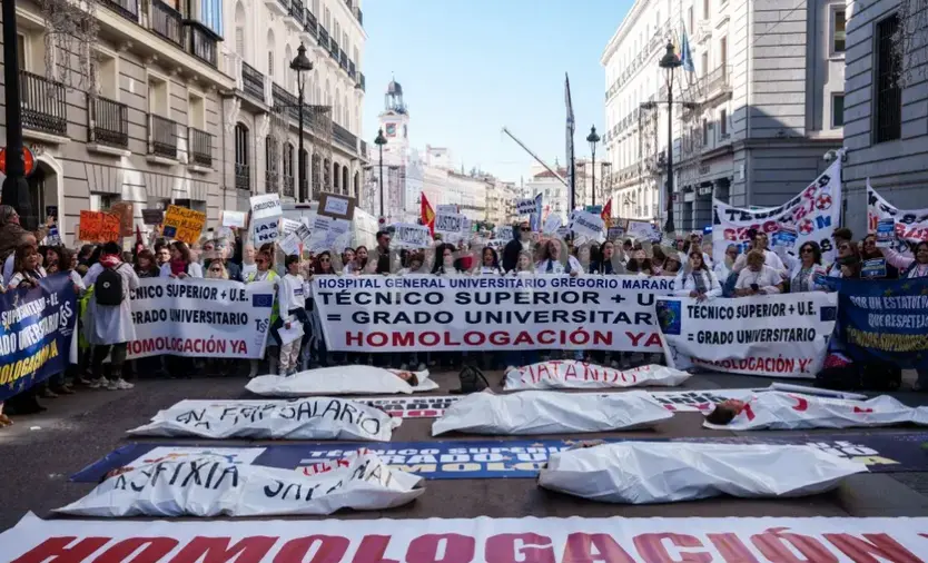 Técnicos Superiores Sanitarios Se Manifiestan En Madrid