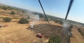 Incendio forestal en Lumbrales. Foto JCYL