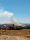 Bomberos de Alba de Tormes en el incendio forestal