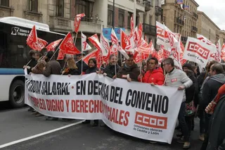 Concentración sindical por salarios dignos.