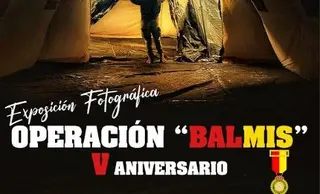 Cartel de la exposición fotográfica por el V Aniversario de la 'Operación Balmis' | Departamento de Comunicación del REI 11