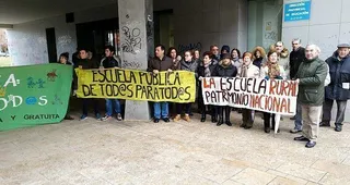 La presión social consigue mantener abierto, de momento, el colegio de Cilleruelo de Abajo