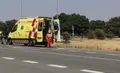 Imagen de archivo de una ambulancia en un accidente de tráfico ocurrido en la provincia de Salamanca