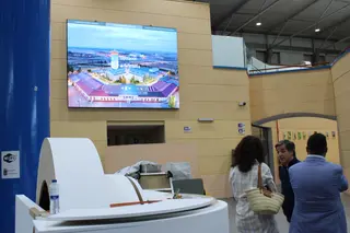 Nuevas pantallas LED informativas en el pabellón central del recinto ferial. 