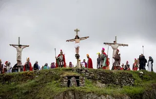 Representación de La Pasión Viviente en Serradilla del Arroyo, Semana Santa 2025. Foto Vicente | ICAL