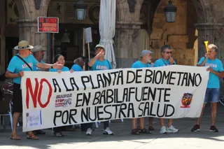 Manifestación Biogás en la Plaza Mayor de Salamanca | Belén Hurtado