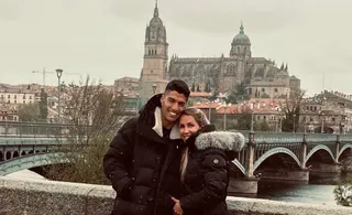 El futbolista del Atlético de Madrid Luis Suárez en Salamanca
