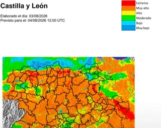 Riesgo muy alto de incendios forestales este martes en el noreste de la provincia de Salamanca