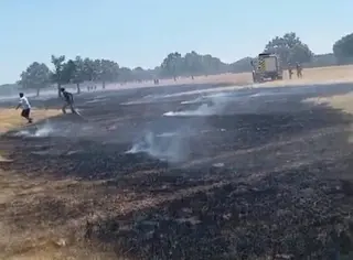 Incendio declarado en una finca de Sancti- Spíritus. 