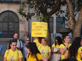 Protestas en Salamanca para mejorar las condiciones de los educadores y niños de 0 a 3 años