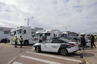 Marcha lenta de transportistas por Salamanca