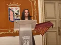 Ángela María García Con El Pañuelo De Las Ferias Y Fiestas De Salamanca