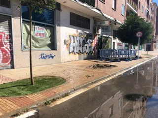Reventón en la avenida de Maristas