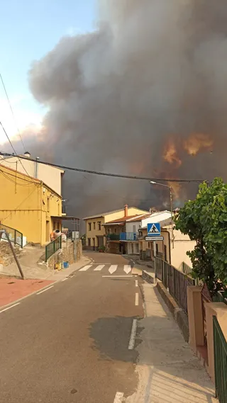 Incendio en Cabezo, zona de Las Batueca