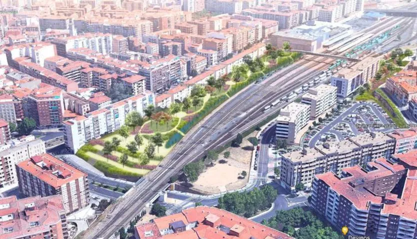 Proyecto de renaturalización de la zona de la estación de tren de Vialia