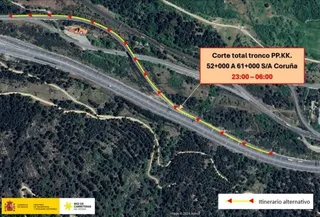 Afectaciones al tráfico en la AP-6