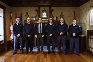 Encuentro en el Rectorado con los miembros del Ejército del Aire y del Espacio. Autor: Sandra López - Comunicación USAL
