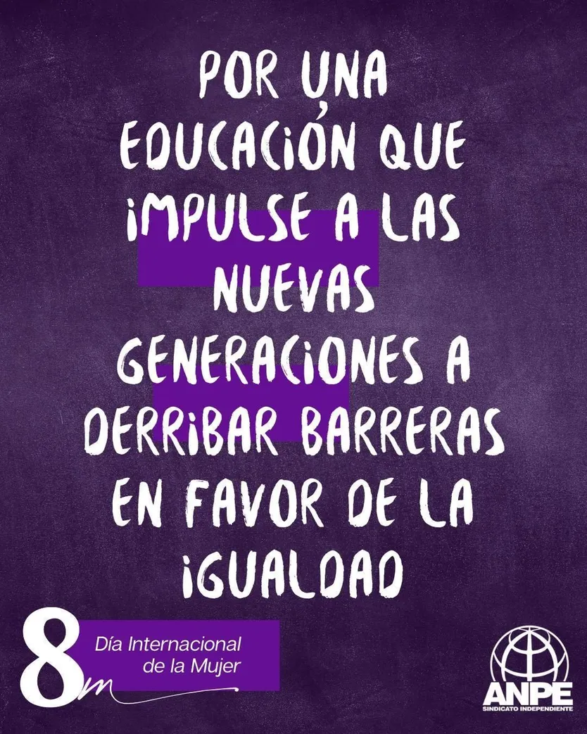 Cartel de ANPE por el 8M