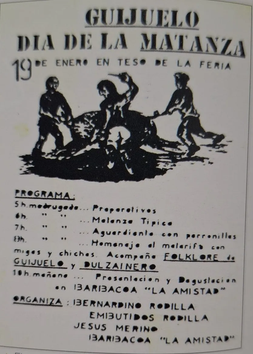 Primer cartel de la matanza recogido por Damián Martín
