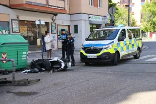 GALERÍA | Colisión entre un turismo y una moto en Federico Anaya