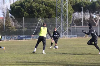 Primer entrenamiento de Íñigo Muñoz con Unionistas.