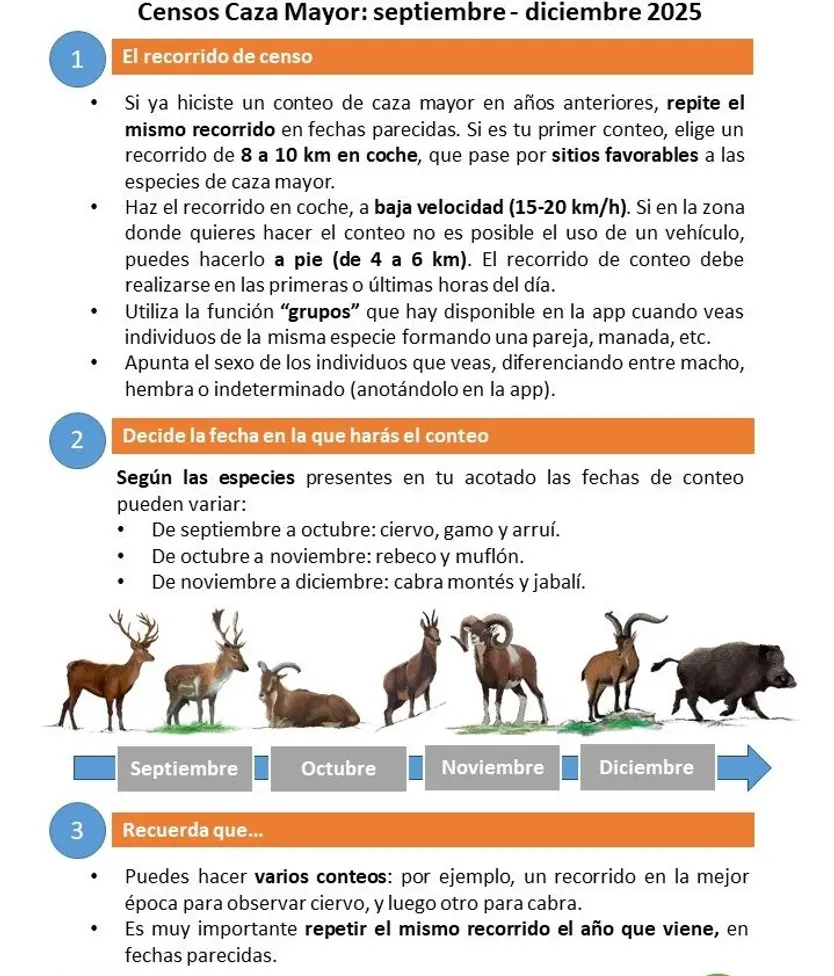 Campaña de censos de caza mayor del Observatorio Cinegético