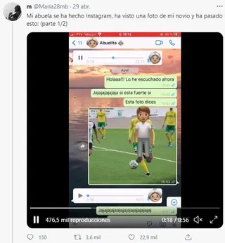 “Cuando te coja y te de un apretón, te tienen que crujir los huesos”: la abuela que se vuelve viral en Twitter por estos comentarios