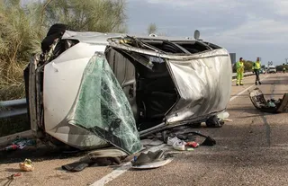 Un fallecido y seis heridos en un accidente en Espeja. Foto Jose Vicente ICAL 3