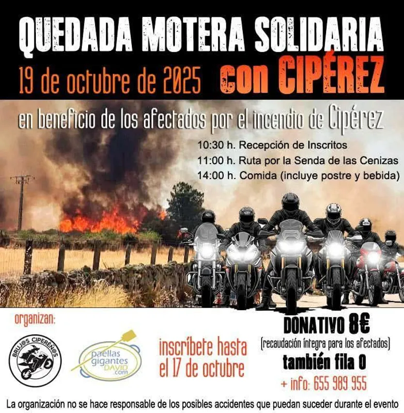 Quedada motera solidaria con Cipérez