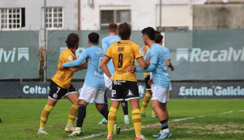 Slavy y Losada, ante el Celta B | FOTO UNIONISTAS CF