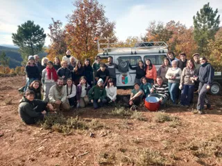 Monsagro planta mil robles y fresnos para recuperar su paisaje del incendio de 2022