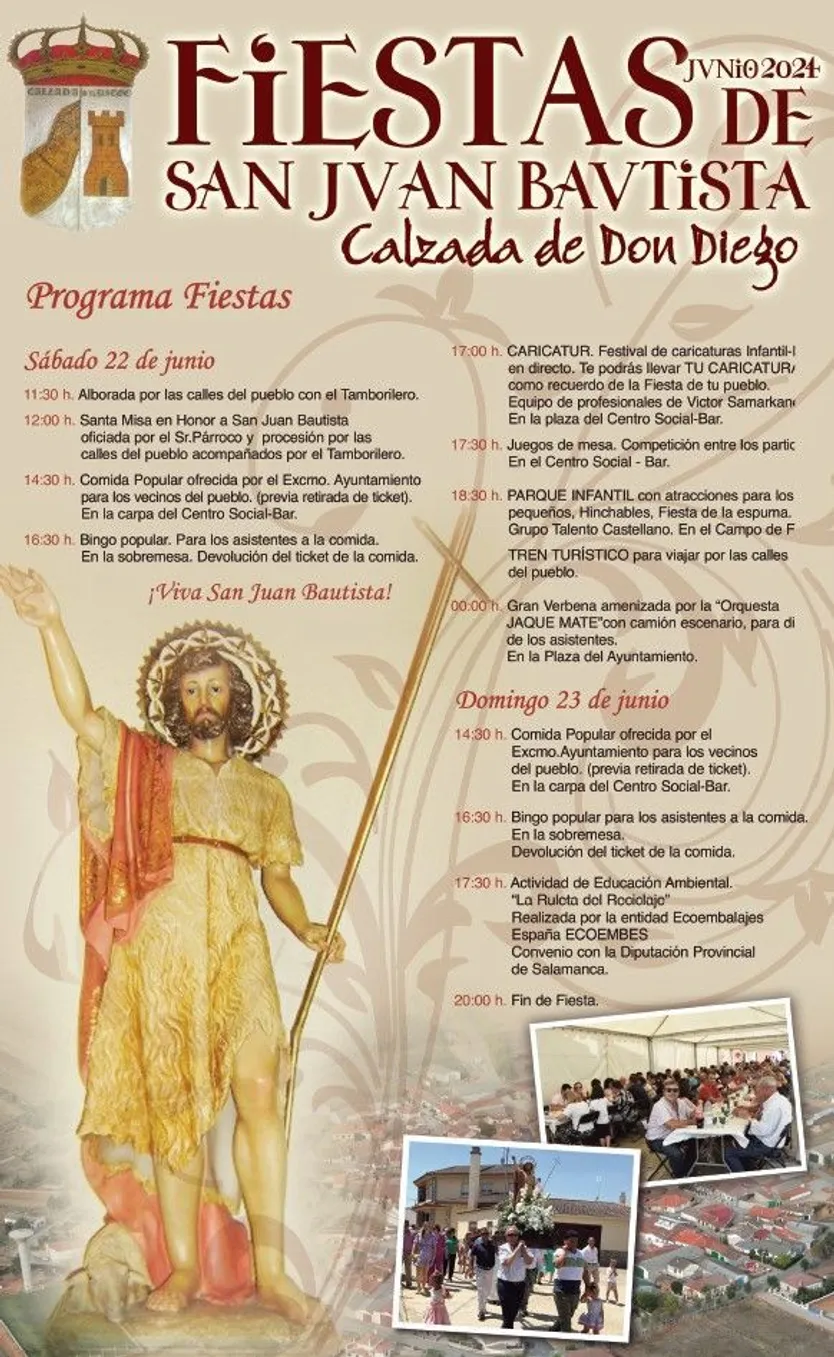 Programa fiestas calzada de don Diego 2024