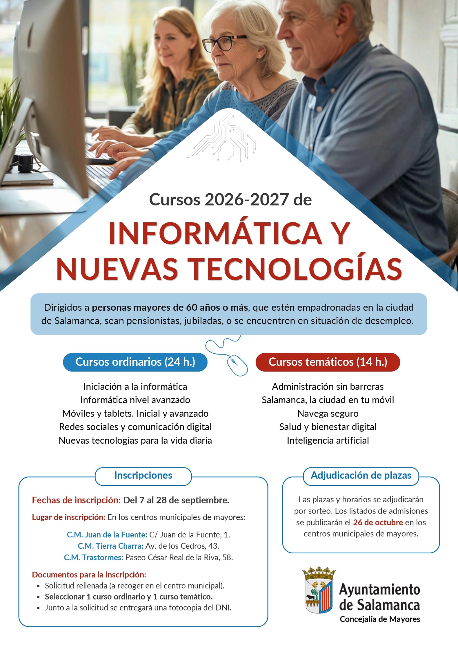 Cartel Programa Nuevas Tecnolog&iacute;as Personas Mayores