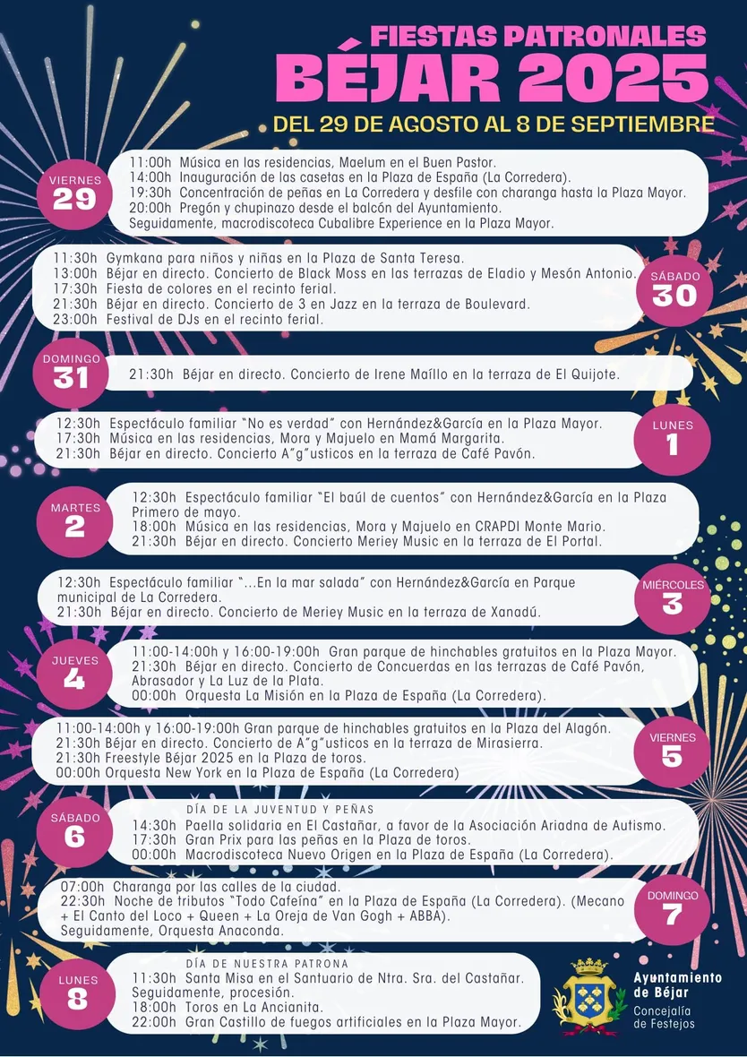 Cartel de fiestas de béjar 2025