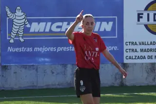 Lama celebra el tanto del 1-0 ante el San Miguel / FOTO SALAMANCA24HORAS.COM