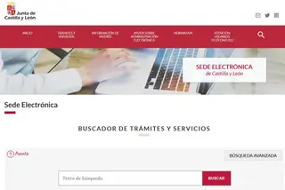 Captura de pantalla de la sede electrónica de la Junta