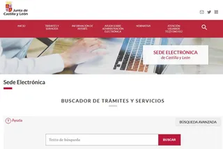 Captura de pantalla de la sede electrónica de la Junta