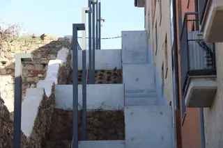 Obras del nuevo acceso al Cerro de San Vicente.