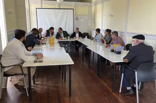 Participantes en el juego de las mecas en Peñaranda