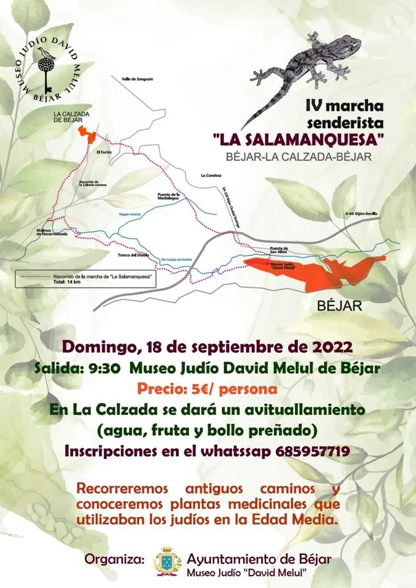Cartel de Béjar de la ruta