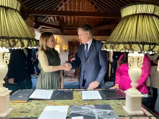 El alcalde de Salamanca y la secretaria de Turismo del Estado de Nuevo León, México