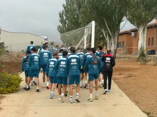 Unionistas de Salamanca en un entrenamiento en el Reina Sofía previo a enfrentarse al Cacereño