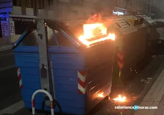 Incendio contenedor Pizarrales