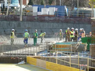Trabajadores de la construcción.