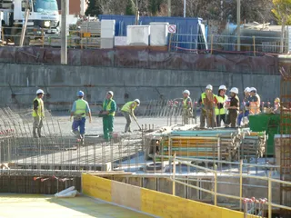 Trabajadores de la construcción.