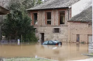 Inundaciones provocadas por el desbordamiento del río Duero, a 14 de febrero de 2026, en San Esteban de Gormaz, Soria | Concha Ortega Oroz - Europa Press