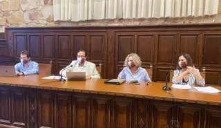 De izquierda a derecha: Gustavo Lannelongue, José Luis Fuentecilla, Celia Aramburu y Yolanda Pérez | Foto: Comunicación USAL