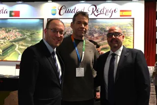 Marcos Iglesias, Rubén Amón y Ramón Sastre durante la presentación del Carnaval del Toro en FITUR