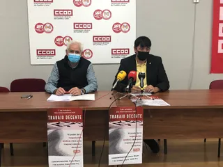 Rueda de prensa de CCOO y UGT Salamanca